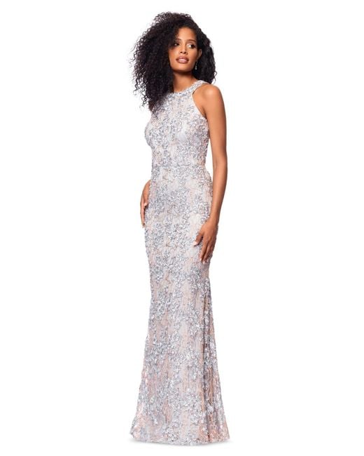 xscape white lace dress Xscape Women's White Lace Tiered Fit & Flare Midi Dress Size 10