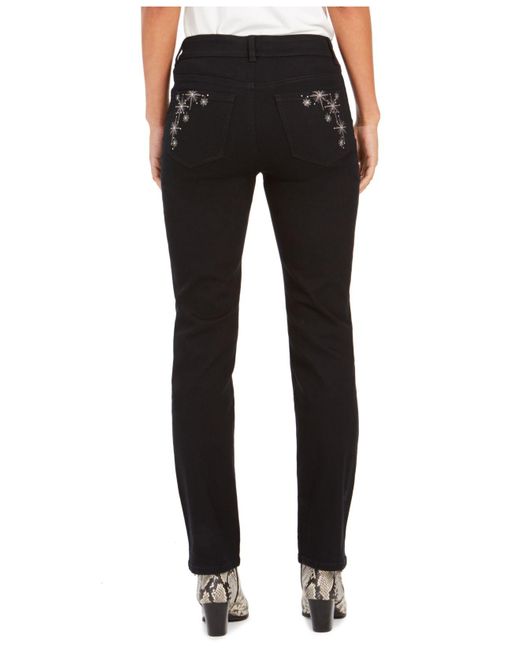 Dark Wash Straight-leg Jeans, Created 