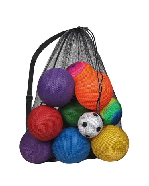 Gse Games & Sports Expert Blue 30" X 40" Extra-large Mesh Sports Ball Drawstring Bag