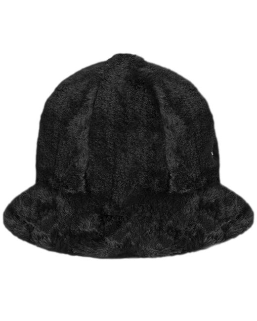 Kangol Black Faux Fur Casual Bucket Hat for men