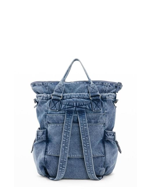 Desigual Blue Large Denim Backpack