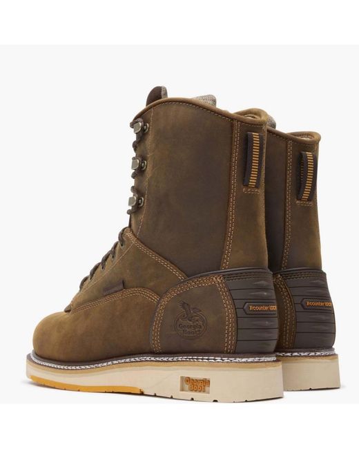 Georgia Boot Brown Amp Lt Wedge Waterproof Work Boot for men