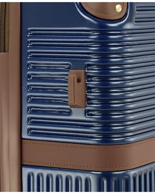 London Fog Blue Brentwood Iv 20" Expandable Spinner Carry-on Hardside