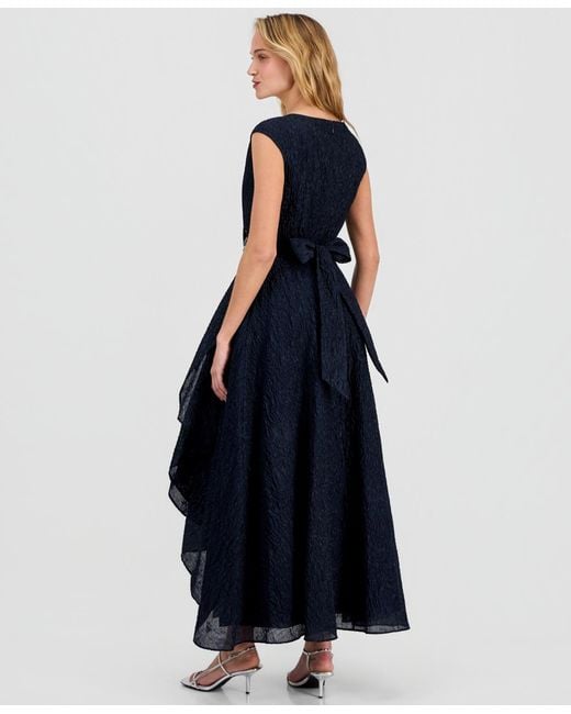 Tahari Crinkle Taffeta Beaded Flower Gown in Blue | Lyst Tahari Crinkle Taffeta Beaded Flower Gown in Blue | Lyst