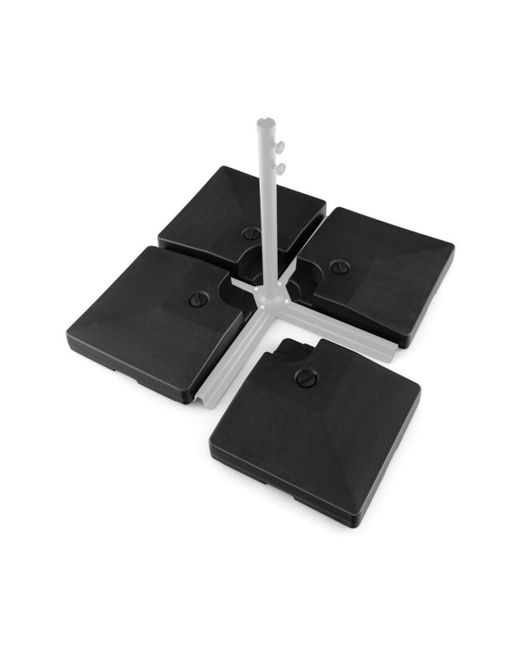 thumbnail image 2 of Outsunny 4-Piece Cantilever Offset Umbrella Base Weights - Fill With Water Or Sand (Black) 2 of 6