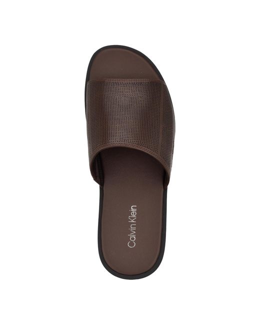 Calvin Klein Brown Espar (Medium) Sandals for men