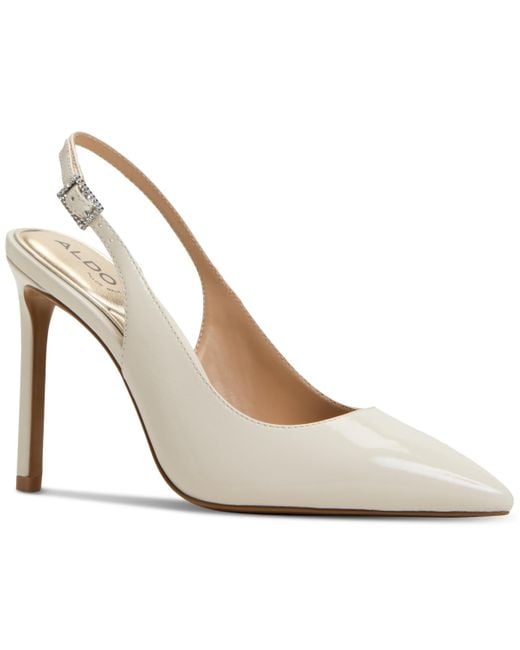 ALDO White Lalasling Pointed-toe Slingback Pumps
