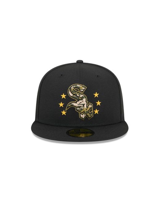 KTZ Black Los Angeles Dodgers 2024 Armed Forces Day On-field 59fifty Fitted Hat for men