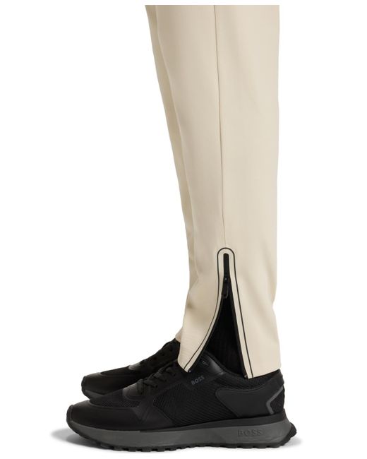 Boss Natural Boss By Active Stretch-gabardine Tracksuit Bottoms for men