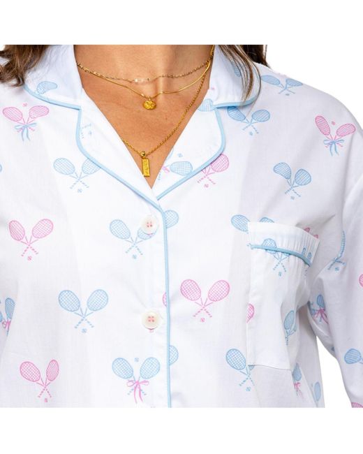 Sant And Abel Blue Tennis Long Pj Set