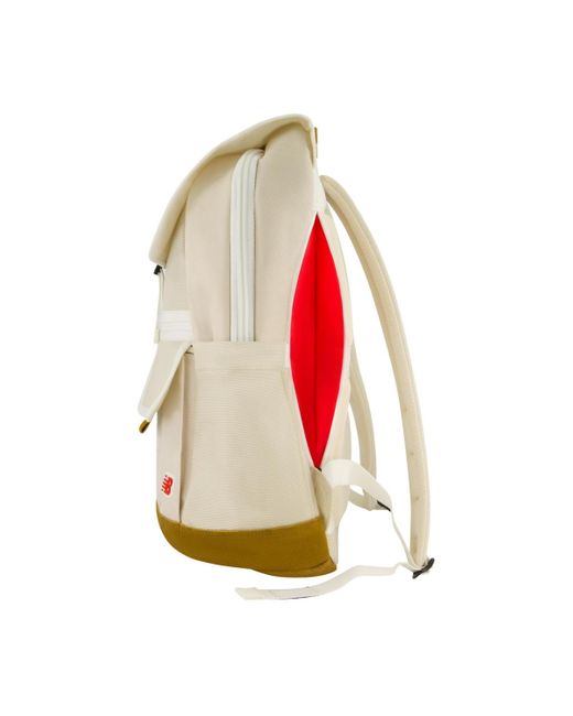 New Balance White Legacy Icon Flap Backpack