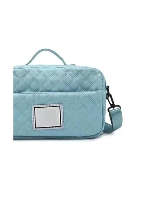 Batfox Blue Three-dimensional Diamond Patterned Small Square Tote