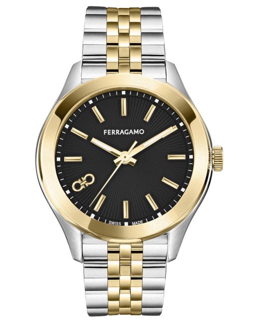 Ferragamo Metallic Swiss Two-tone Stainless Steel Bracelet Watch 38mm