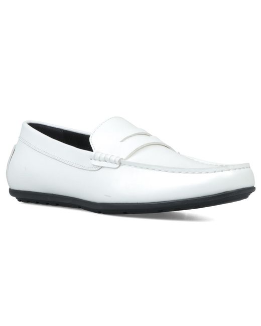 Alfani driver / slip-on shoe Alfani Mens Marco Slip On Penny Drivers Loafers Shoes Navy  main image 3