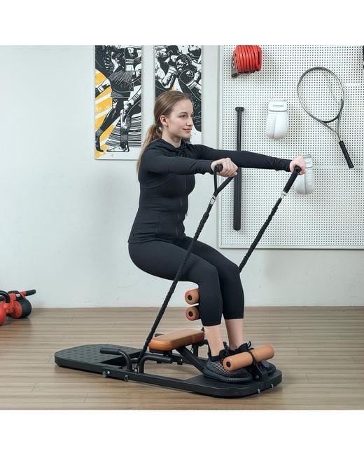 Soozier Black Sissy Squat Machine Hip Thrust Machine
