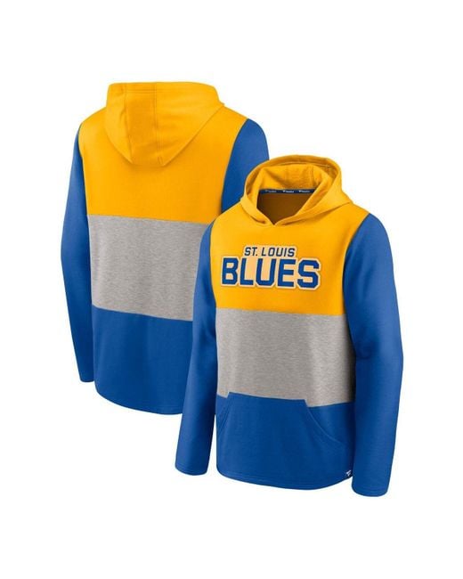 Men's Fanatics Branded Navy St. Louis Blues Authentic Pro Pullover Hoodie