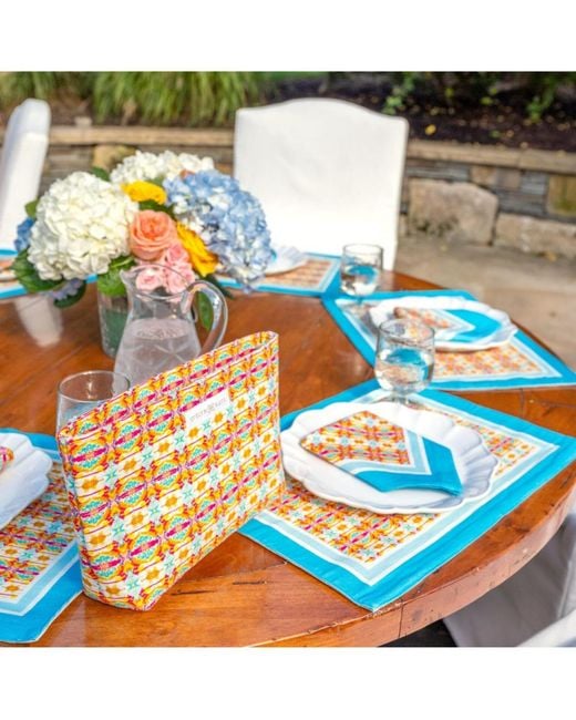 Evelyn & Kate Multicolor Patterned Quilted Pouch