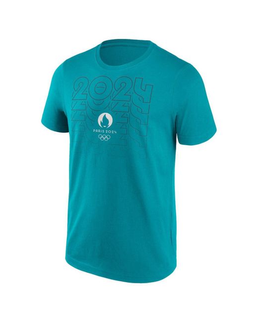 Fanatics Blue Branded Paris 2024 Repeat Outline T-shirt for men