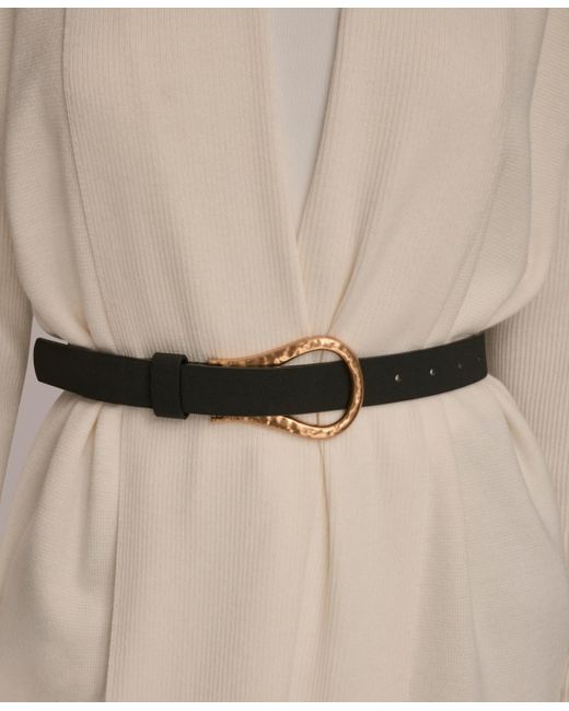 Donna Karan Natural Belted Open-front Cardigan