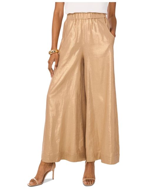 Vince Camuto Natural Shimmer Pull-on Wide-leg Pants