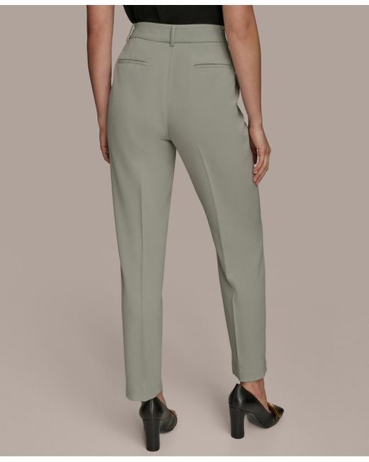 Donna Karan Natural Flat-front Straight-leg Pants