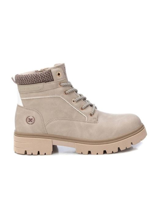 Xti Natural Combat Booties By