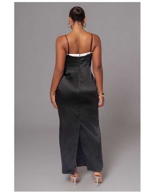 JLUXLABEL Gray Moment In Time Maxi Dress