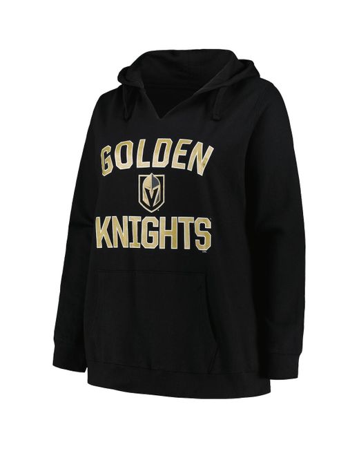 Profile Black Vegas Golden Knights Plus Size Arch Over Logo Pullover Hoodie