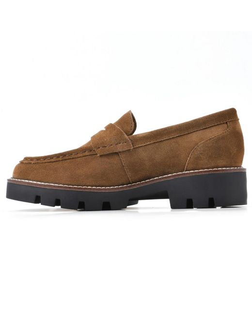 White Mountain Brown Gunner Lug Sole Loafers