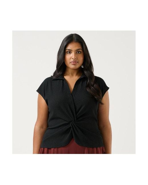 Estelle Black Plus Size Harko Top