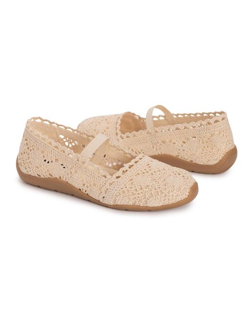Muk Luks Women's Natural Shelby Ballerina Shoe