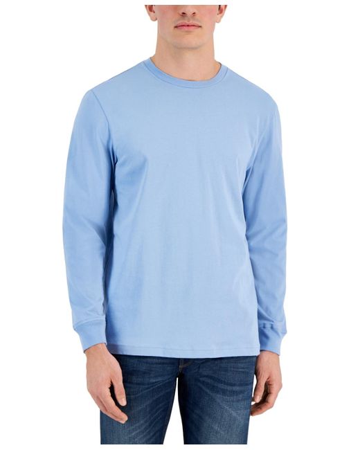 Club Room Blue Long Sleeve T-shirt for men
