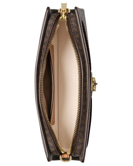 Michael Kors Brown Hamilton Small Logo Convertible Crossbody