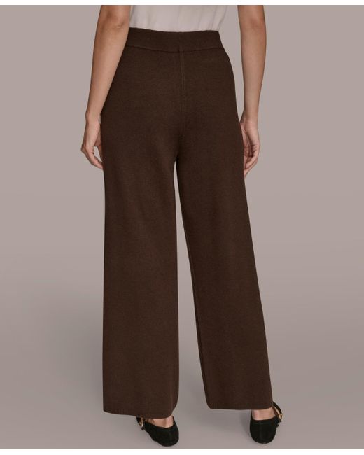 Donna Karan Brown Pull-on Sweater Pants