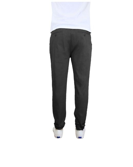 Galaxy By Harvic Black Basic Stretch Twill joggers for men