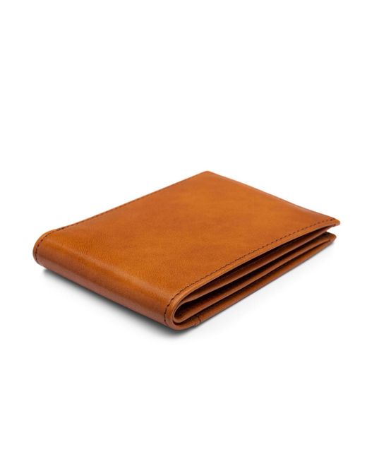 Bosca Brown Small Bifold Wallet for men