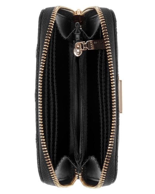Guess Black Laurel Medium Zip Around Wallet