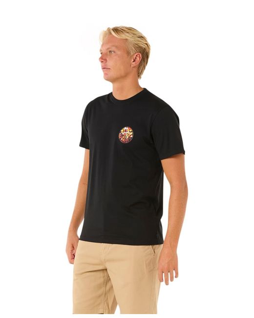 Rip Curl Black Wettie Passage Icon T-shirt for men