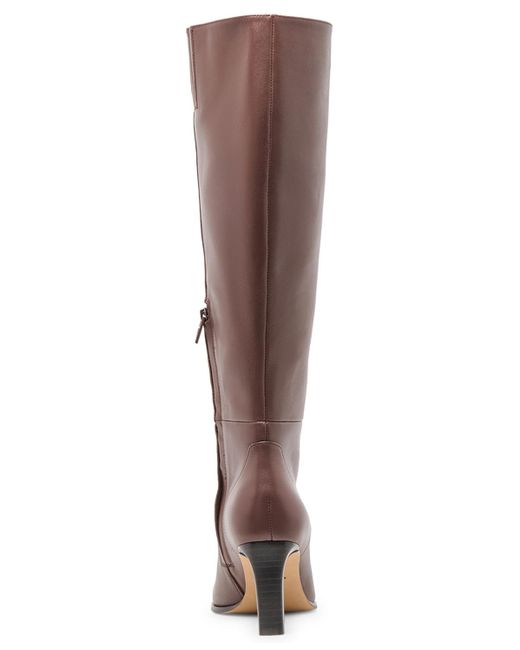 Dolce Vita Brown Emmi Pointed-toe Blade-heel Knee-high Tall Dress Boots
