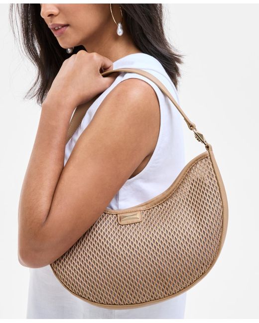 INC International Concepts Natural Liannah Mesh Shoulder Bag