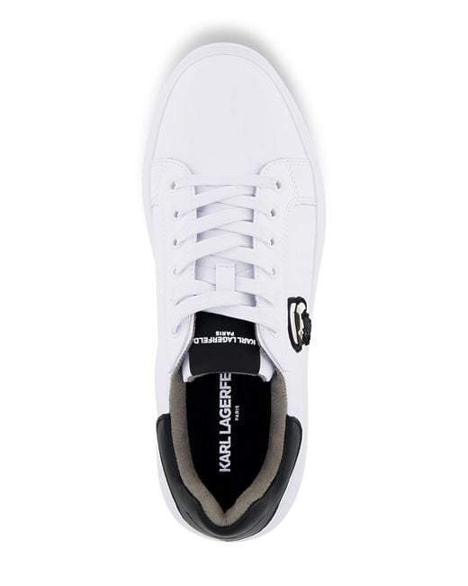 Karl Lagerfeld White Karl Patch Sneakers for men