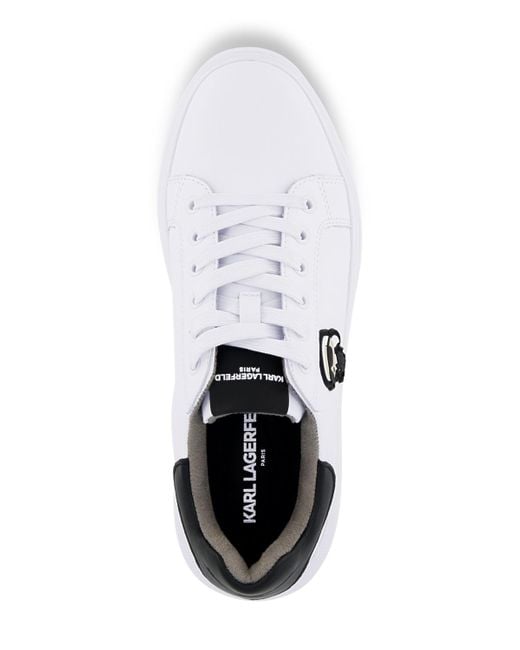 Karl Lagerfeld White Karl Patch Sneakers for men