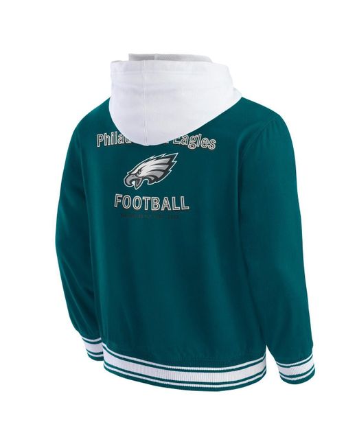 Fanatics Green Darius Rucker Collection By Midnight Philadelphia Eagles Full-snap Hoodie Jacket for men