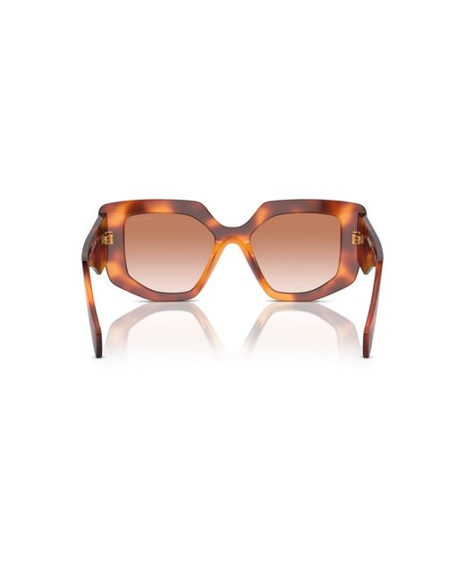Prada Brown Geometric Sunglasses