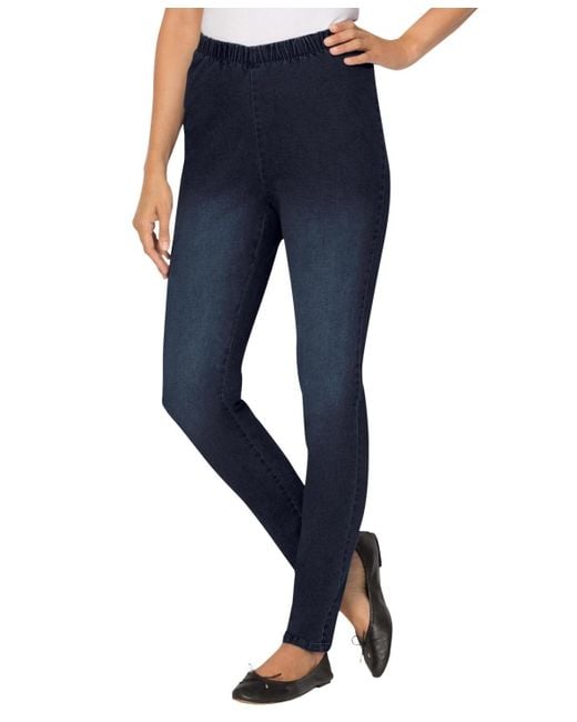 Woman Within Blue Within Fineline Denim jegging