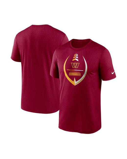 Nike Synthetic Burgundy Washington Commanders Icon Legend Performance T-shirt in Red for Men | Lyst
