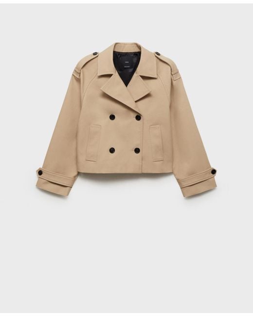 Mango Natural Double-breasted Jacket