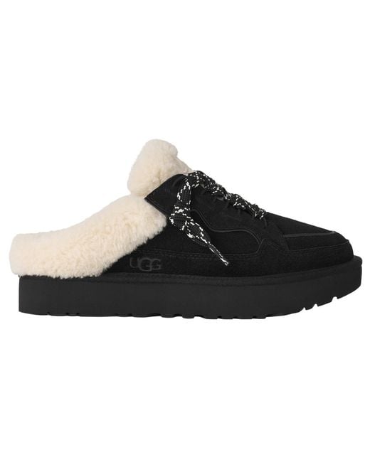Ugg Black Lowmel Round Toe Mule Clogs