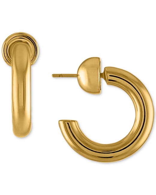 OMA THE LABEL Metallic 18k -plated Medium C-hoop Earrings