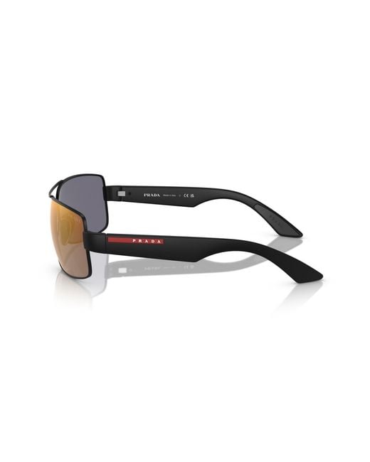 Prada Pink Linea Rossa Rectangle Sunglasses for men